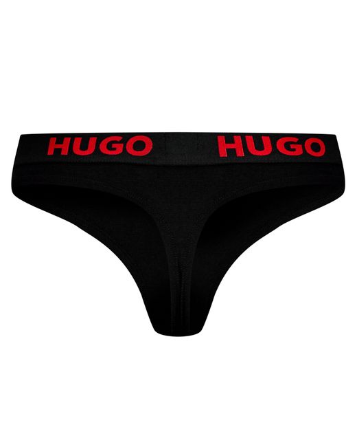 HUGO Red Stretch Cotton Thong