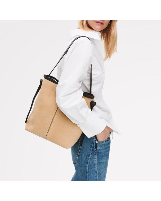 Radley Brown Connaught Leather Shoulder Strap Magnetic Bucket Bag