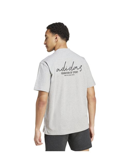 Adidas Gray Brand Love T-Shirt for men