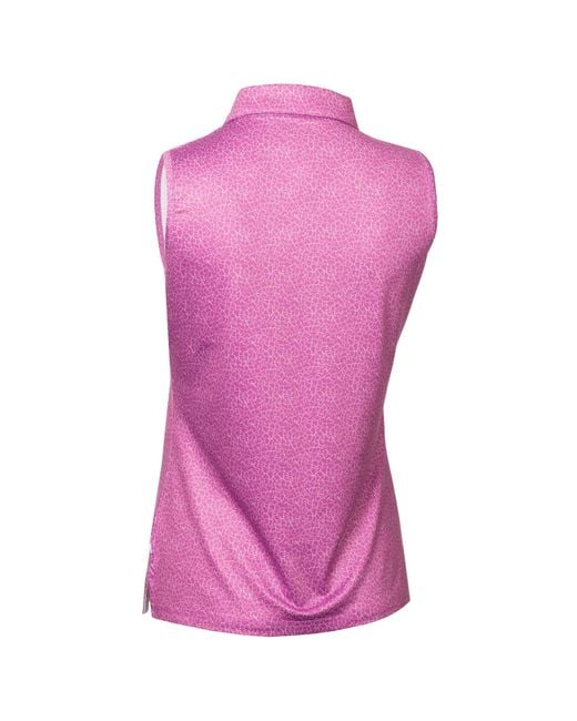 Calvin Klein Purple Sleeveless Performance Polo Shirt