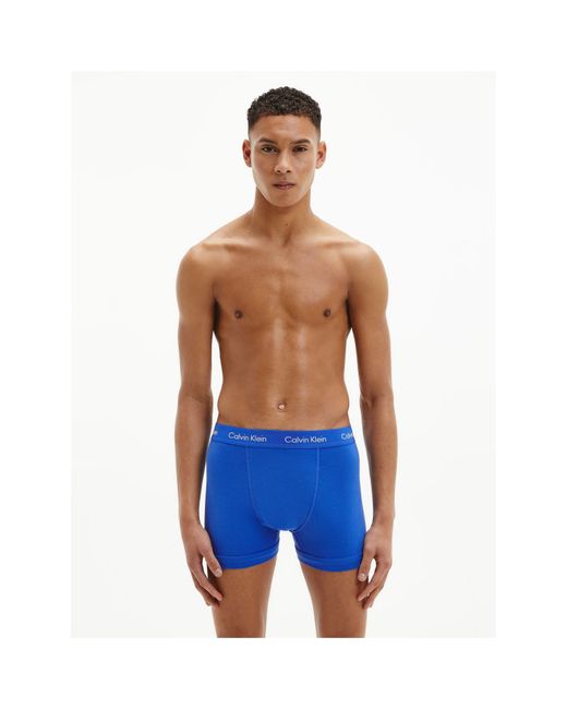 Calvin Klein Blue 3-Pack Cotton Stretch Boxer Shorts for men