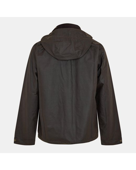 Barbour Black Re Bardon Spey Re-Engineered Wax Jacket for men
