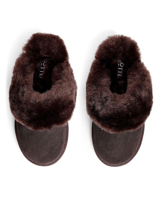 Hotter Brown Candy Slippers