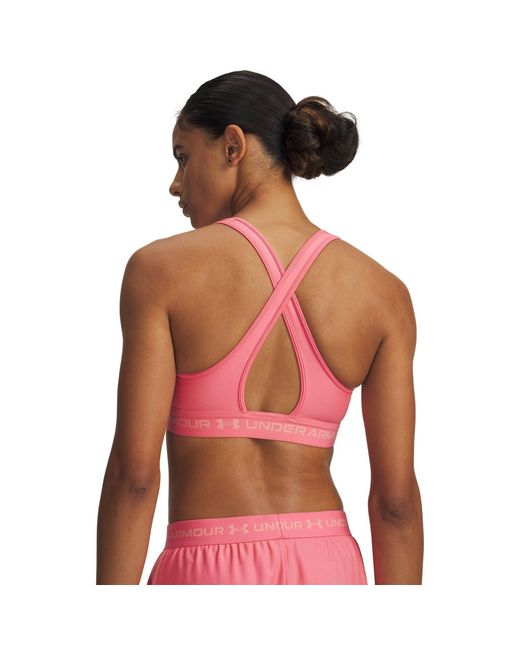 Under Armour Pink Standard Mid Keyhole Sports Bra