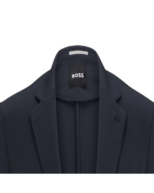 Boss Blue Hanry Structured Formal Jacket for men