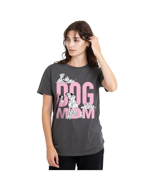 Disney Gray 101 Dalmatians Dog Mom T-Shirt Light Graphite