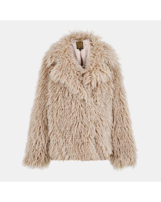 Biba Natural Doodle Fur Oversized Teddy Coat
