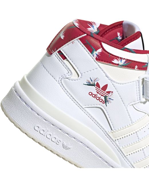 Adidas Originals White Forum Mid High-Top Trainers
