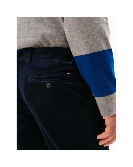 Tommy Hilfiger Blue Denton Cord Chinos for men