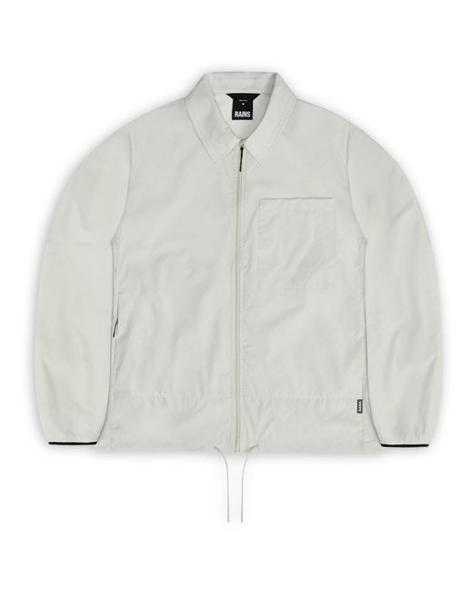 Rains White Mito Water-Repellent Overshirt for men