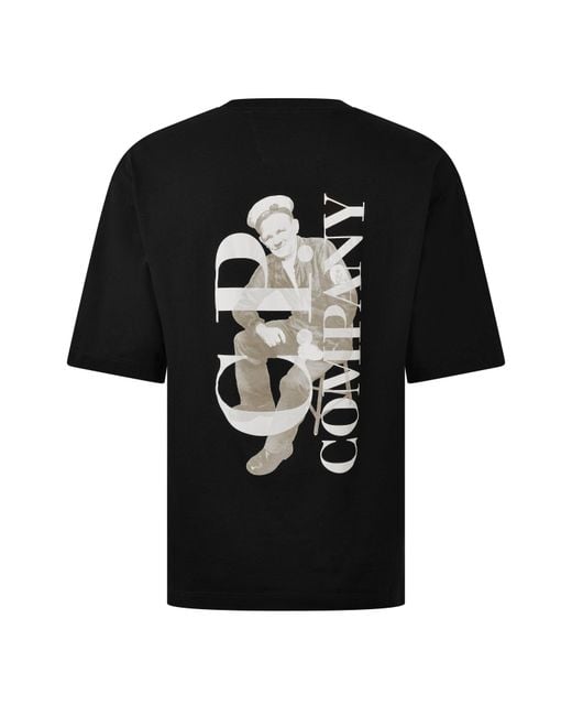 C P Company Black T-Shirt for men