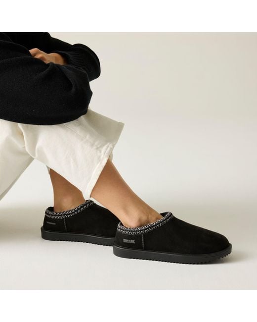 Regatta Black Risley Mule Waterproof Lifestyle Shoes