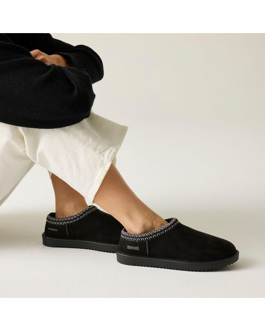 Regatta Black Risley Mule Waterproof Lifestyle Shoes