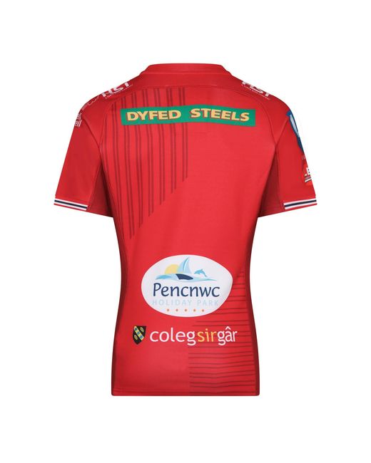 Castore Red Rugby Scarlets Authentic Home Kit 2023 2024 for men