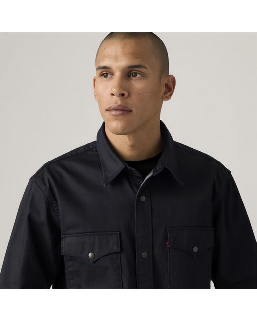 Levi's Black Long Sleeve Relaxed Fit Shirt for men