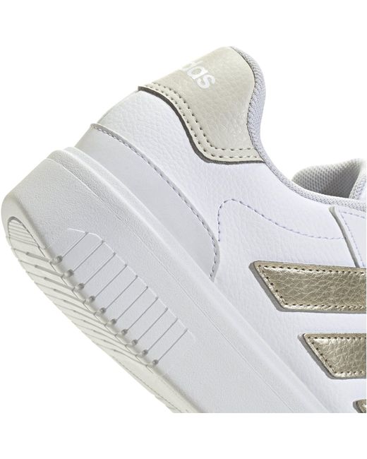 Adidas White Courtblock Trainers