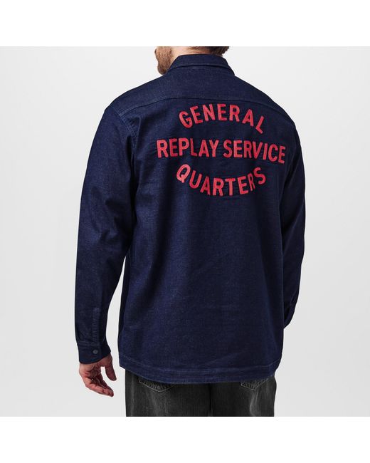 Replay Blue Service Overshirt for men