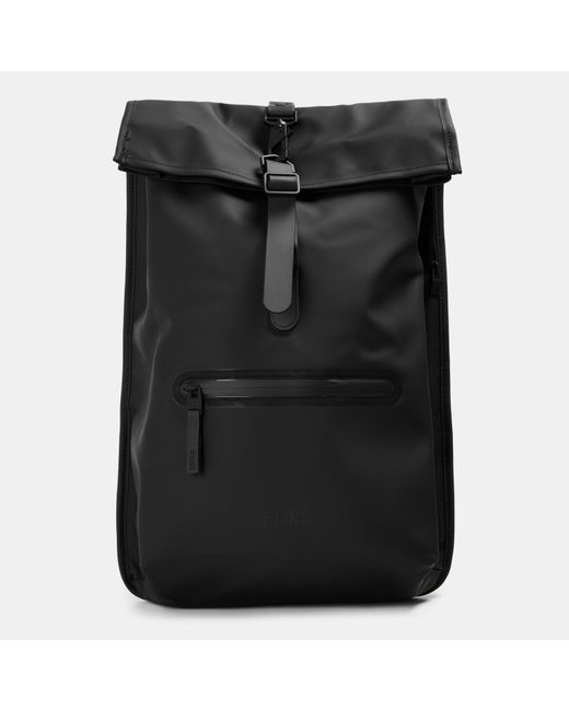 Rains Black Rolltop Rucksack