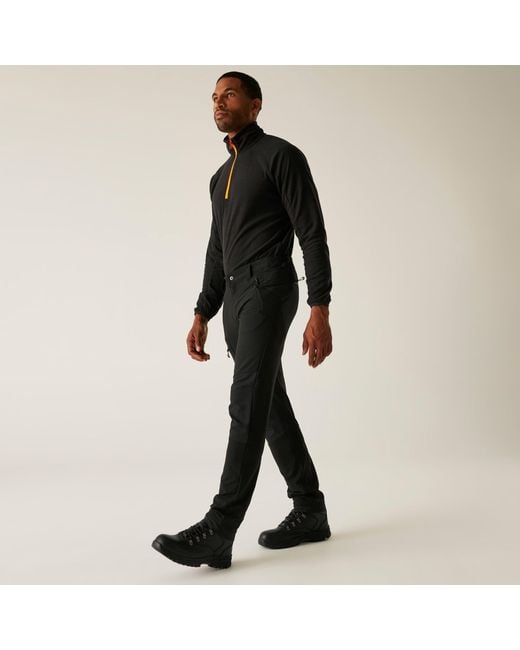 Regatta Black Prolite Softshell Stretch Trousers for men