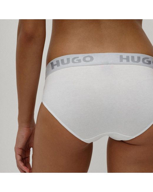 HUGO White Logo Briefs