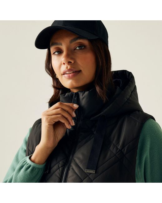 Regatta Black Rurietta Water-Repellent Hooded Gilet