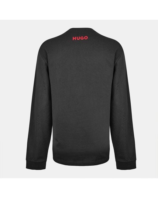 HUGO Black Vcarb Short Sleeve Polo Shirt for men