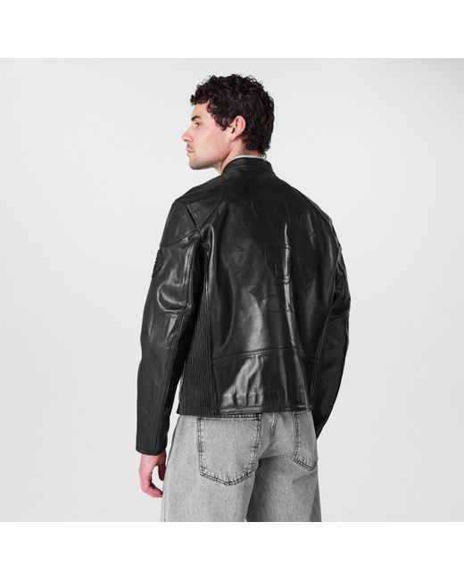 Belstaff Black Leather Jacket for men