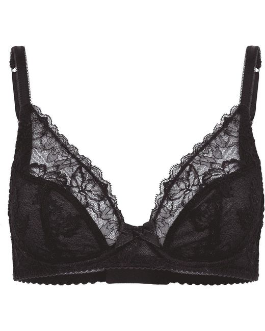 Agent Provocateur Black Leni Plunge Underwired Bra