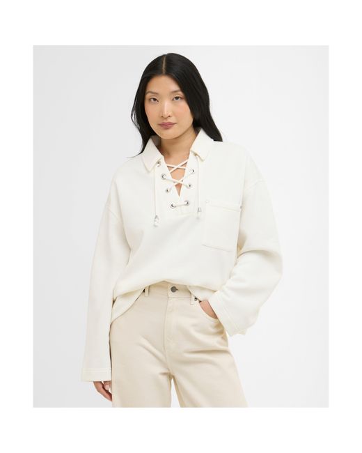 Barbour White Daya Sweatshirt