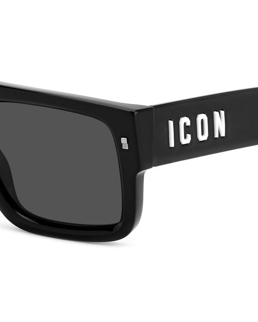 DSquared² Black Dsq Icon Wayfarer Sunglasses for men