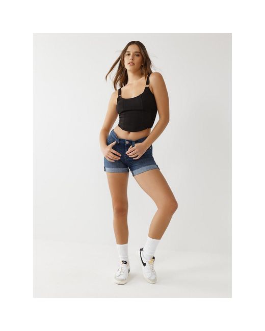 True Religion Blue Tr Jayde Sun Shorts