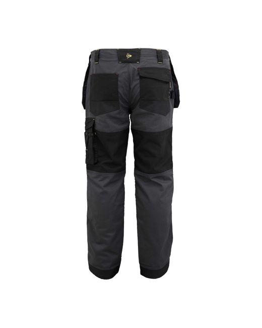 Dunlop Black On Site Winter Lined Workwear Trousers for men