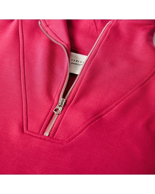 Varley Pink Hawley Half Zip Sweatshirt
