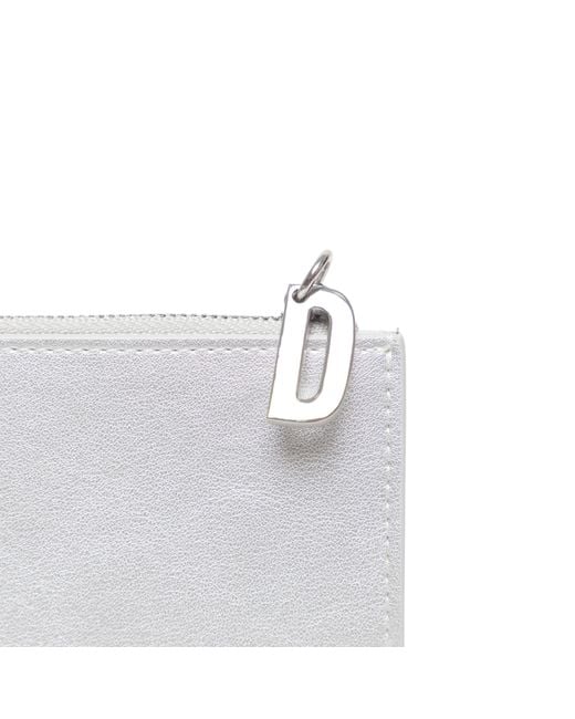 DIESEL White Zip Billfold Wallet for men