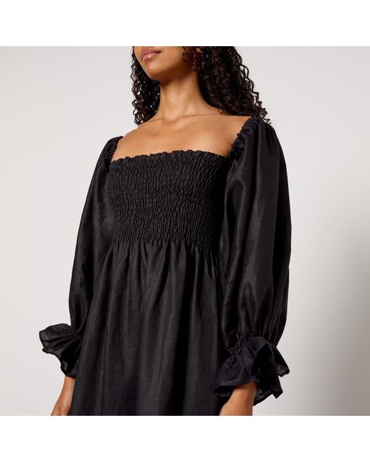 Sleeper Black Atlanta Linen Dress