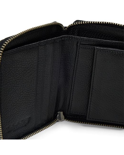 Timberland Black Squared Zipped Billfold Wallet