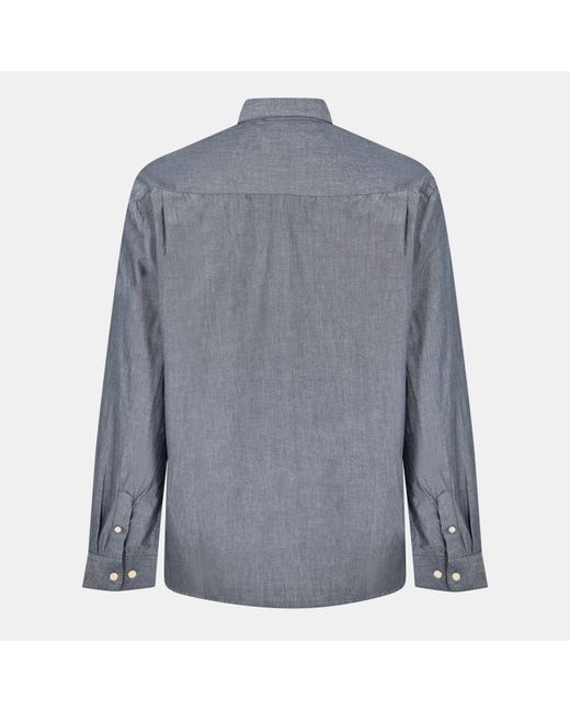 Peter Werth Blue Long Sleeve Plain Shirt for men