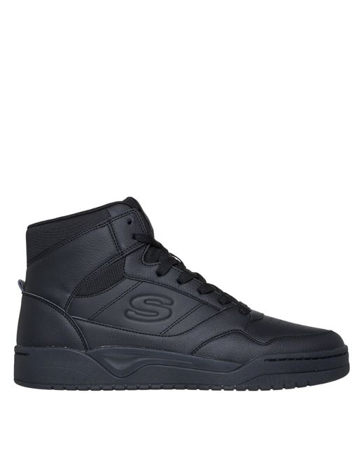 Skechers Blue Dualeather Overlay High Top Fashion High-Top Trainers for men