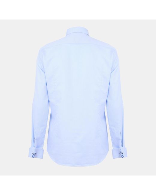Boss Blue H Hank Spread Long Sleeve Shirt for men