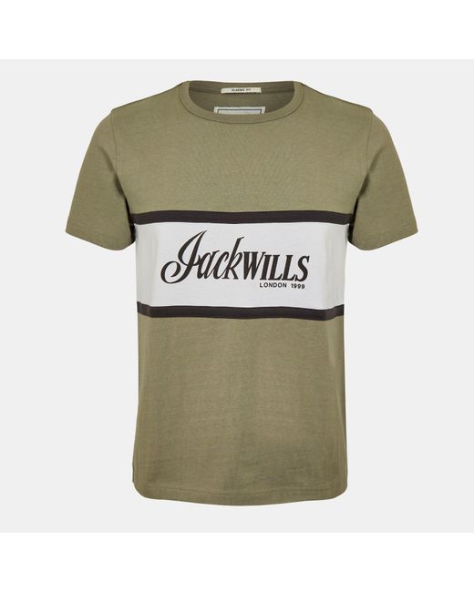 Jack Wills Natural Jw Colour Block Regular Fit T-Shirt for men