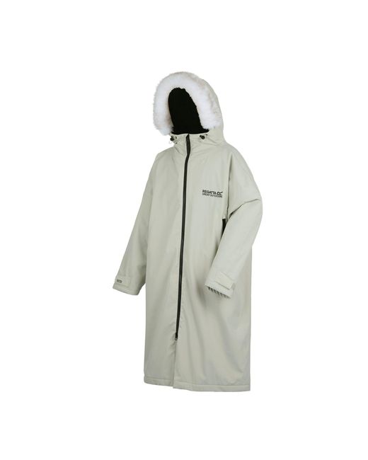 Regatta Green Adults Waterproof Quick-Drying Fleece-Lined Changing Robe