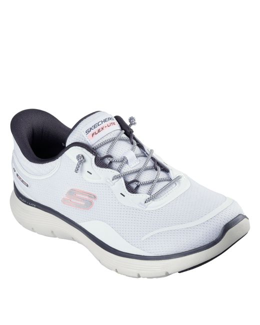 Skechers White Flex Appeal 5.0 Slip On Trainers