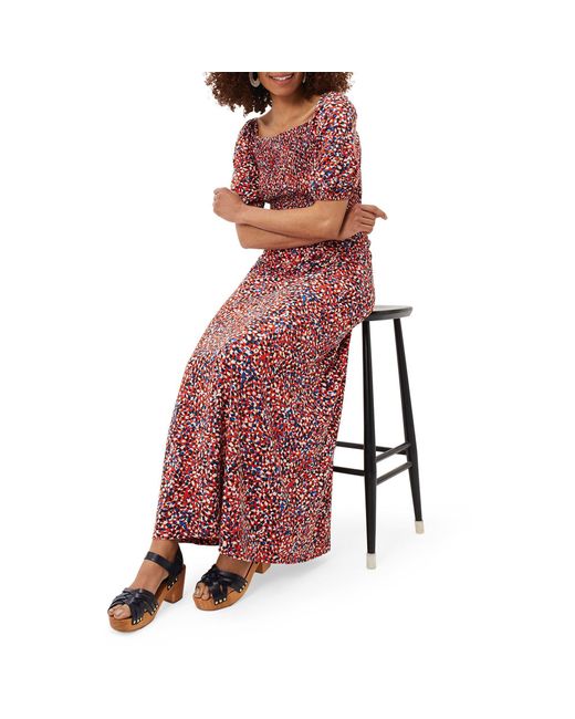 Phase Eight Red Kamila Ditsy Print Co-Ord Top