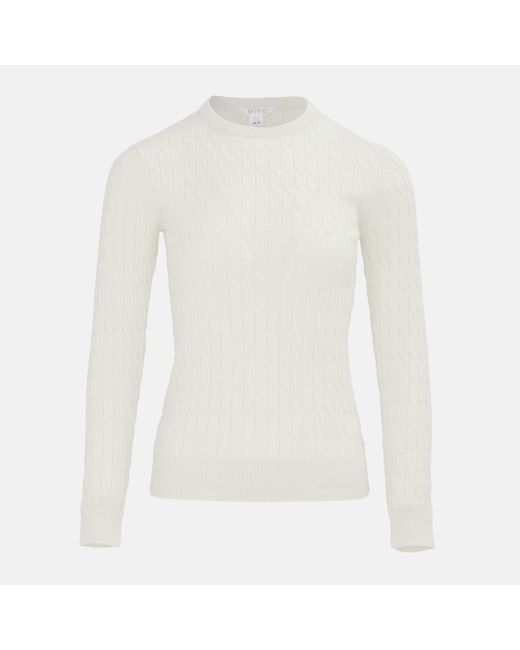 Miso White Baby Cable Jumper