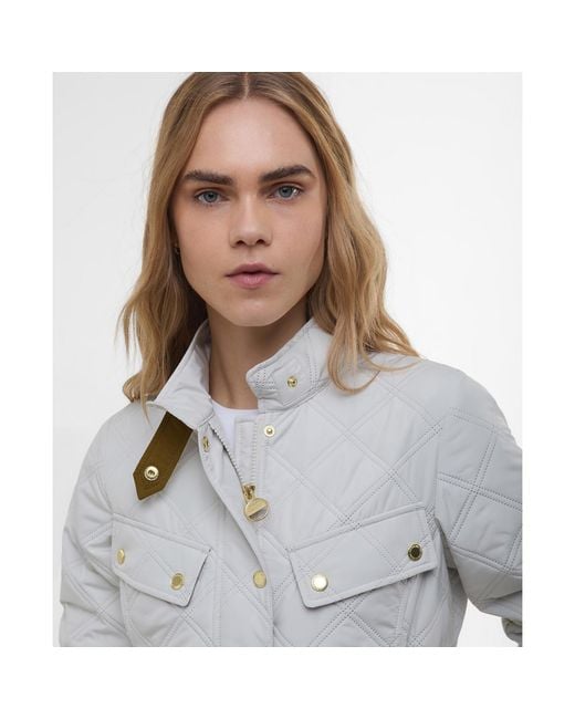Barbour Gray Halsey Long Sleeve Quilted Jacket
