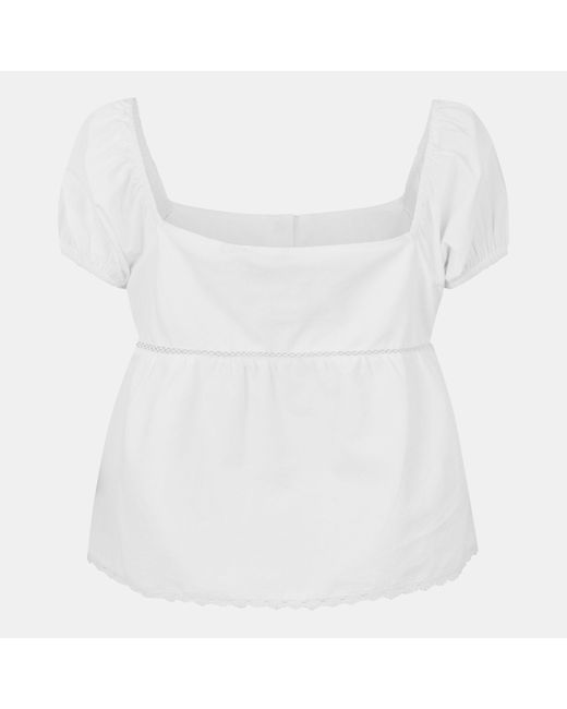 Jack Wills White Tie Front Top