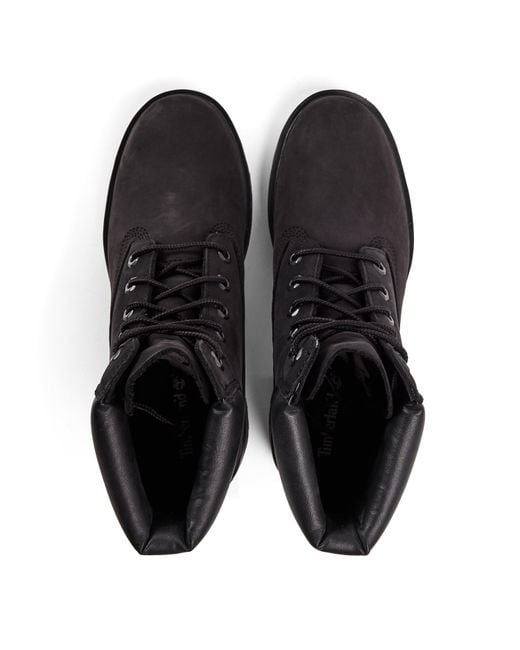 Timberland Black 6 Inch Lace Waterproof Boot Flat Ankle Boots