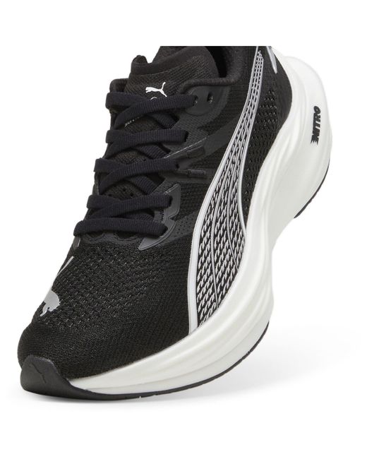 PUMA Black Deviate Nitro 3 Fade Road Running Shoes