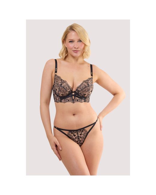 Playful Promises Green Cindy Floral Embroidery Longline Bra