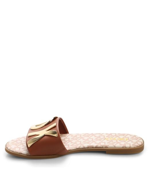 DKNY Brown Wanda 2 Flat Sandal